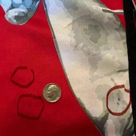 Trump #45 USA Jersey Button Down Short Sleeve Red White Blue President Size 3XL - Picture 10 of 14